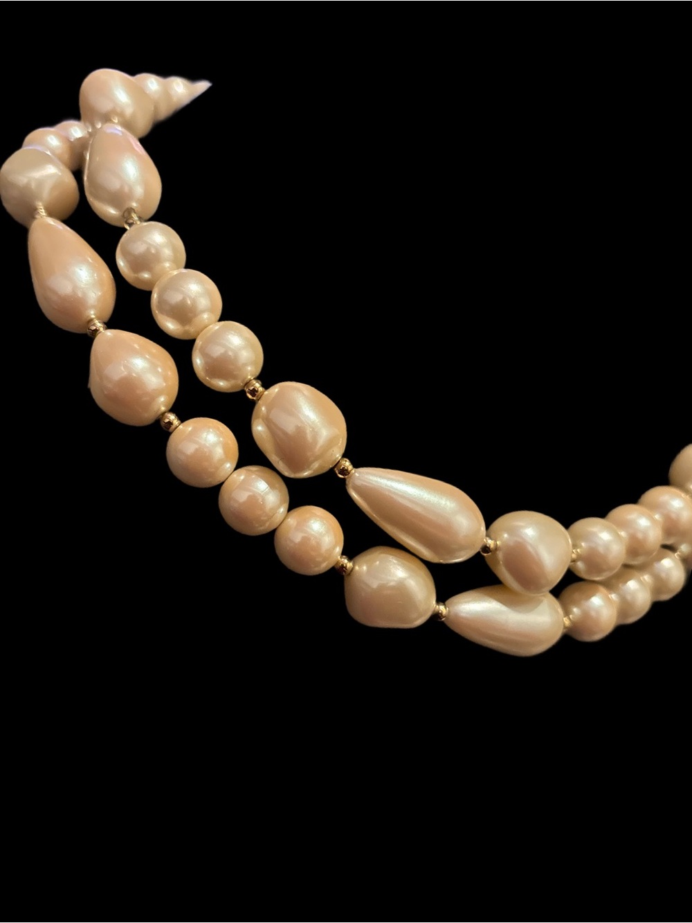 15. Elegant Champagne Pearl Bead Necklace - Women's Jewelry